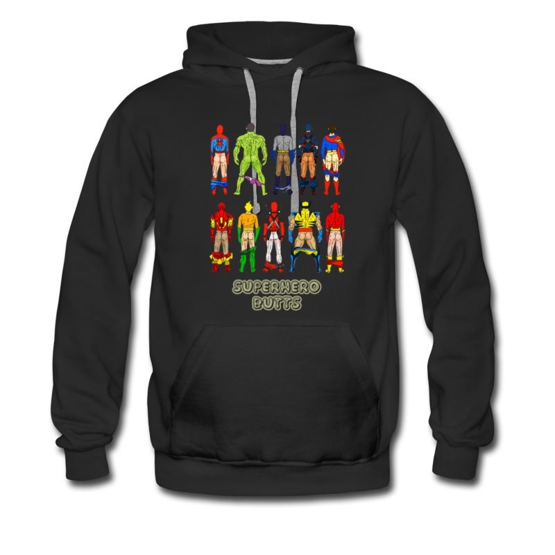 Men's New Superhero Butts Hoodie
