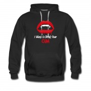 Men's New Vampire Lips Want To Drink Hoodie