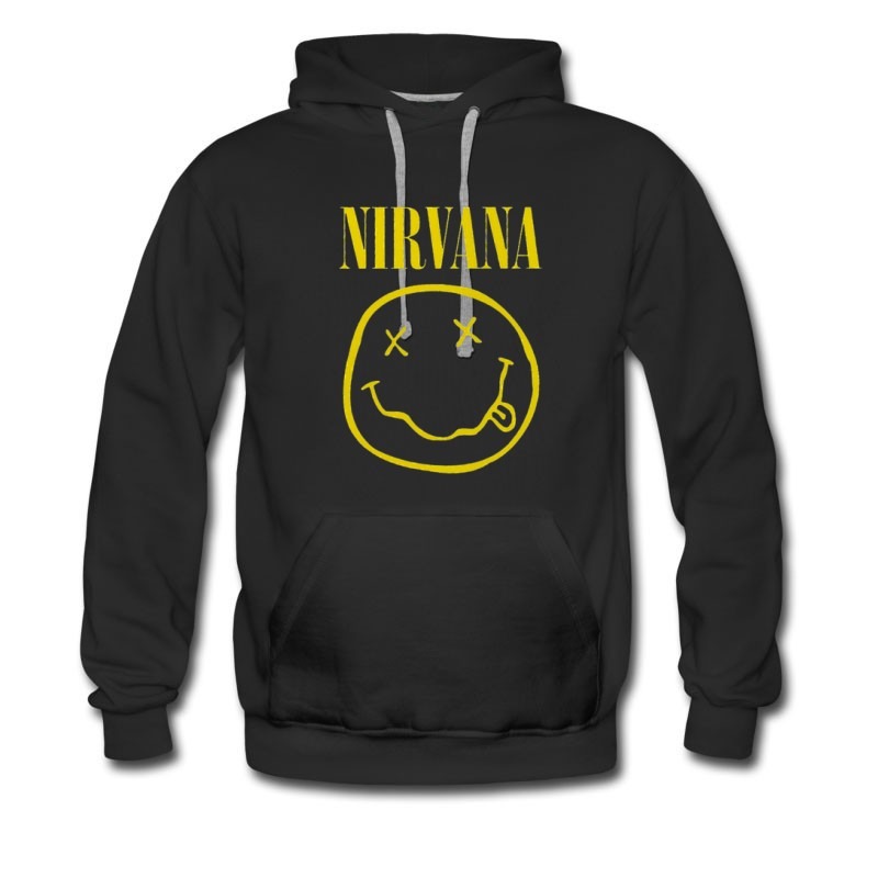 Men's Nirvana Smile black T-shirt Hoodie