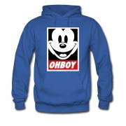 Men's Oh Boy Obey Parody Mickey Hoodie