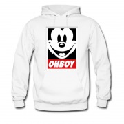 Men's Oh Boy Obey Parody Mickey Hoodie