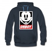 Men's Oh Boy Obey Parody Mickey Hoodie