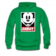 Men's Oh Boy Obey Parody Mickey Hoodie
