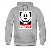 Men's Oh Boy Obey Parody Mickey Hoodie