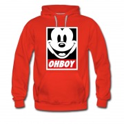 Men's Oh Boy Obey Parody Mickey Hoodie