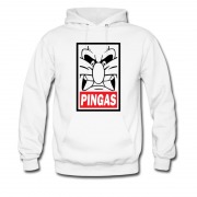Men's Pingas Cartoon Angry Poster Retro Hoodie
