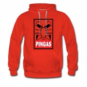 Men's Pingas Cartoon Angry Poster Retro Hoodie