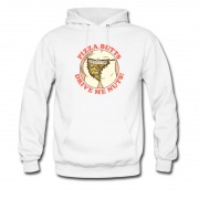 Men's Pizza Butts Drive Me Nuuts! Retro Iron Hoodie