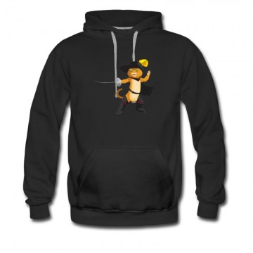 Men's Puss In Boot Cartoon Style Cat Hoodie