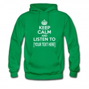 Men's Put Your Text In Keep Calm Hoodie