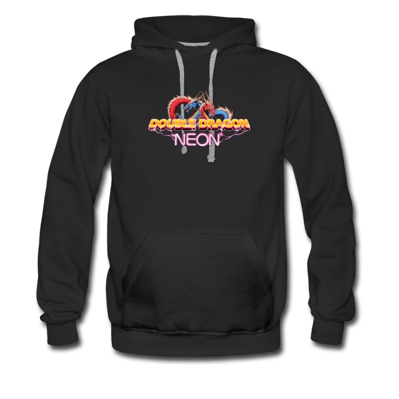 Men's Retro Arcade Video Games Neon Double Dragon Hot Sell Hoodie