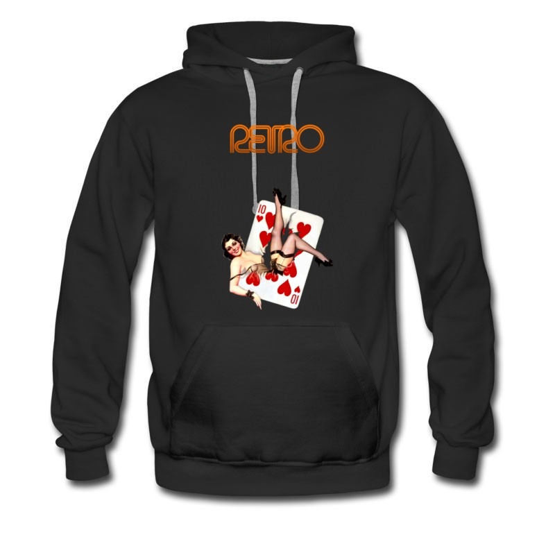 Men's Retro Card 10 Love Girl Sexy Ladies Hoodie