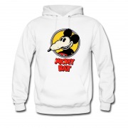 Men's Retro Cartoon Mickey Rat Purple Color Hoodie