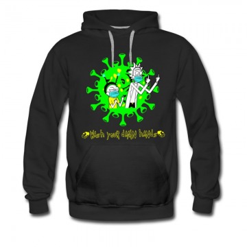 Men's Rick And Morty Corona Wash Your Hand Hoodie