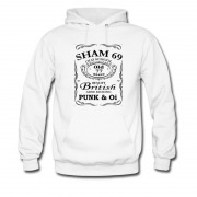 Men's Sham 69 Old School Punk Oi British Old 77 Brand Hoodie