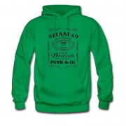 Men's Sham 69 Old School Punk Oi British Old 77 Brand Hoodie