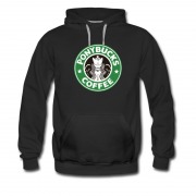 Men's Starbuck Parody Prank Logo Pony Buck Coffee Hoodie