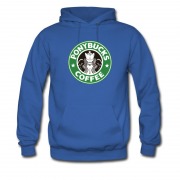Men's Starbuck Parody Prank Logo Pony Buck Coffee Hoodie