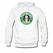 Men's Starbuck Parody Prank Logo Pony Buck Coffee Hoodie