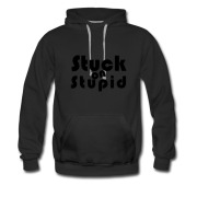 Men's STUCK ON STUPID WHITE Hoodie