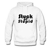 Men's STUCK ON STUPID WHITE Hoodie