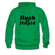Men's STUCK ON STUPID WHITE Hoodie