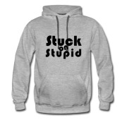 Men's STUCK ON STUPID WHITE Hoodie