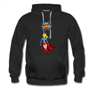 Men's Super Girl In Action Ladies Hoodie