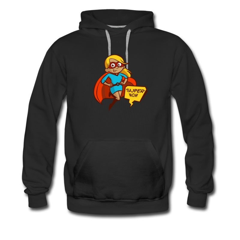 Men's Super Mom Cartoon Hot Style Ladies Mothers Day Hoodie