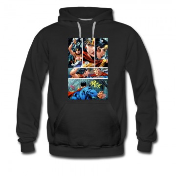 Men's Superman Wonder Woman Comic Page Hoodie
