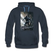 Men's The Black Panther Super Hero In Dark Wave Hoodie