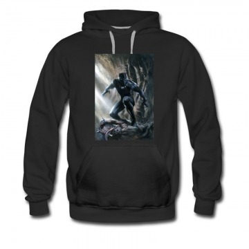 Men's The Black Panther Super Hero In Dark Wave Hoodie