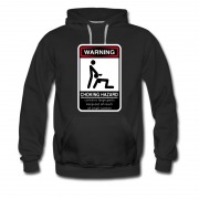 Men's Warning Choking Hazard Funny Getting Down Hot Style Hoodie