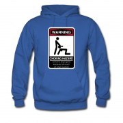 Men's Warning Choking Hazard Funny Getting Down Hot Style Hoodie