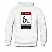 Men's Warning Choking Hazard Funny Getting Down Hot Style Hoodie