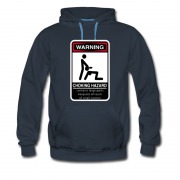 Men's Warning Choking Hazard Funny Getting Down Hot Style Hoodie