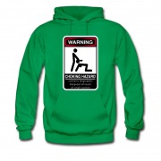Men's Warning Choking Hazard Funny Getting Down Hot Style Hoodie