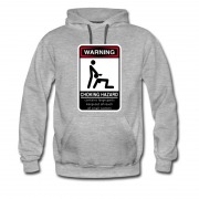 Men's Warning Choking Hazard Funny Getting Down Hot Style Hoodie