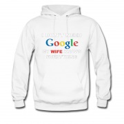 Men's WIFE AND GOOGLE BLACK Hoodie