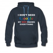 Men's WIFE AND GOOGLE BLACK Hoodie