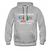 Men's WIFE AND GOOGLE BLACK Hoodie