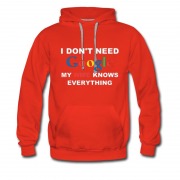 Men's WIFE AND GOOGLE BLACK Hoodie