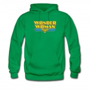 Men's Wonder Woman Cartoon Classic Logo Hoodie