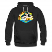 Men's Wonder Woman Cartoon Fighting And Cuttie Hoodie