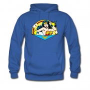 Men's Wonder Woman Cartoon Fighting And Cuttie Hoodie