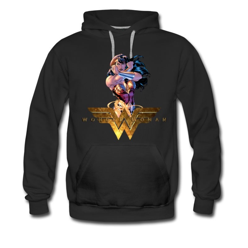 Men's Wonder WOman Cartoon Hoodie