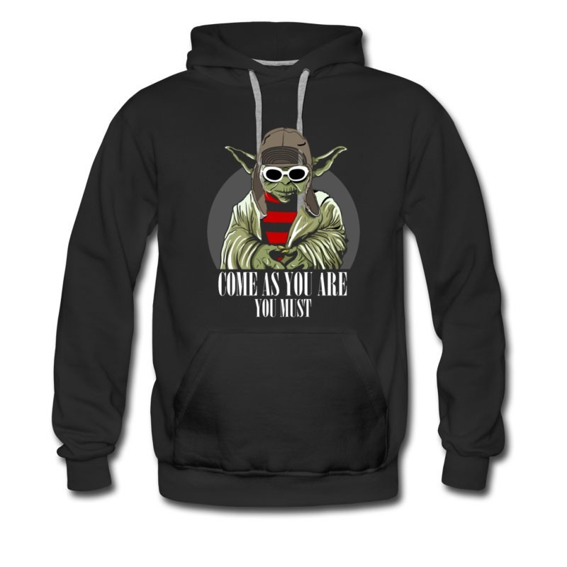 Men's yoda rock band nirvana come as you are Hoodie