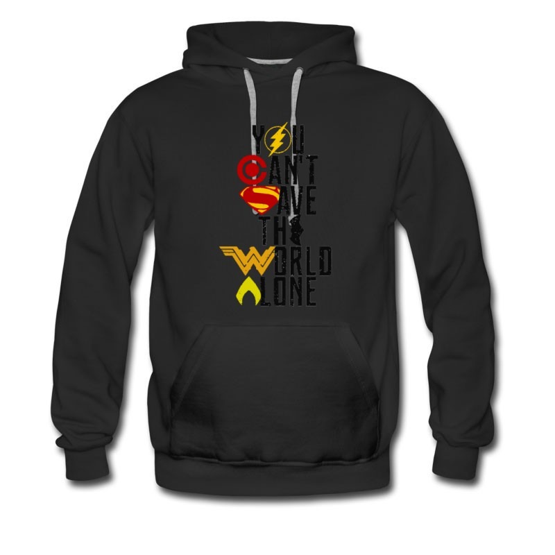 Men's You Can't Save The World Alone Justice League Hoodie