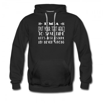 Men's Your Own Text Available Hoodie