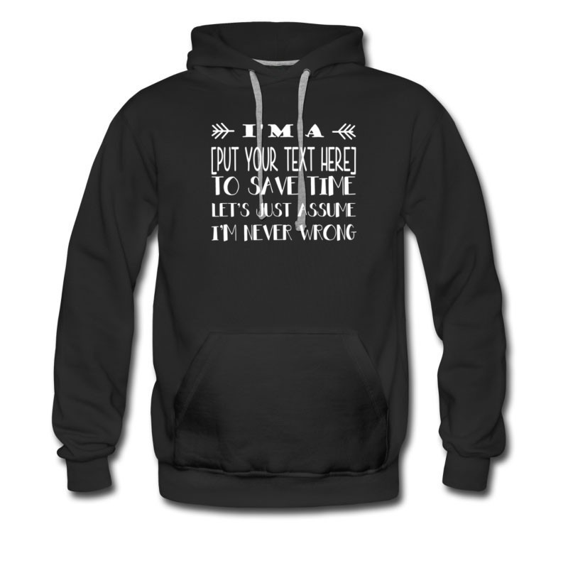 Men's Your Own Text Available Hoodie